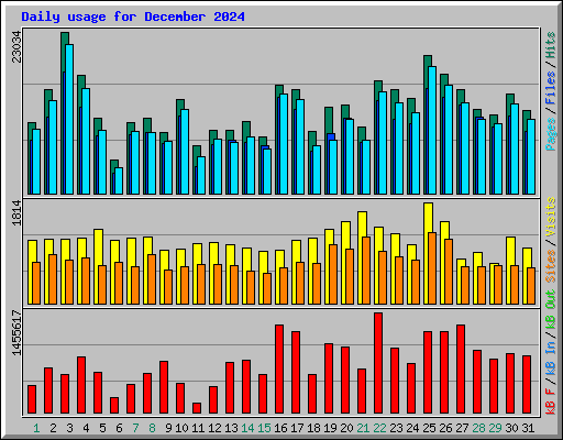 Daily usage for December 2024