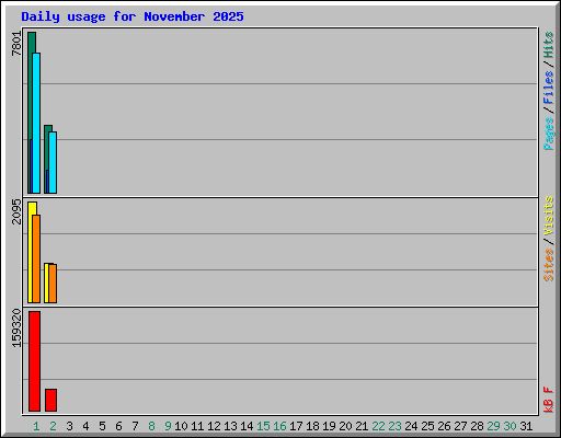 Daily usage for November 2025