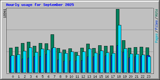 Hourly usage for September 2025