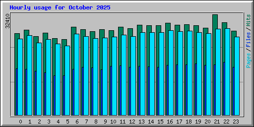 Hourly usage for October 2025